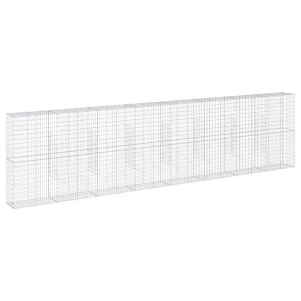 Gabion Basket with Cover 315"x19.7"x78.7" Galvanized Iron