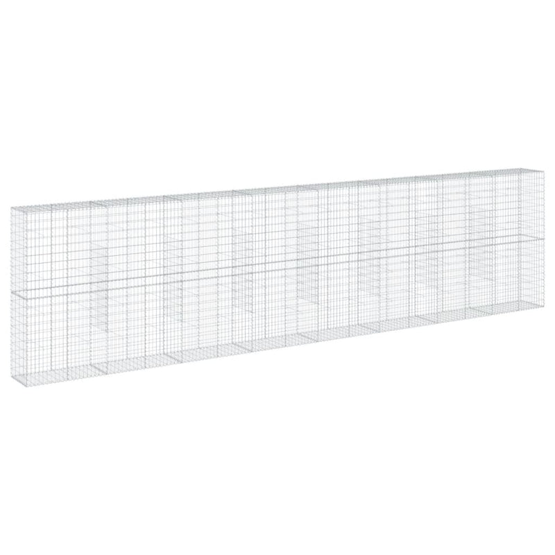 Gabion Basket with Cover 315"x19.7"x78.7" Galvanized Iron