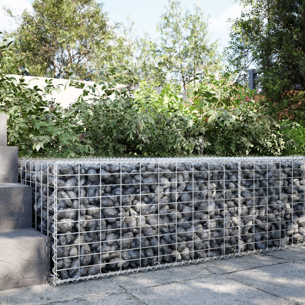 Gabion Basket with Cover 39.4"x39.4"x19.7" Galvanized Iron