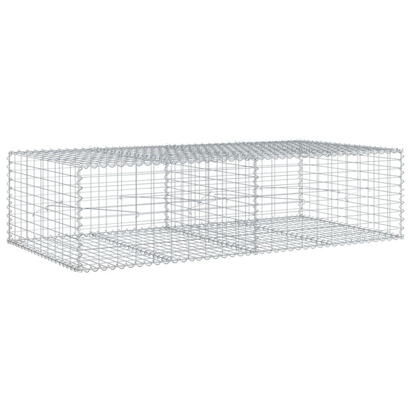 Gabion Basket with Cover 78.7"x39.4"x19.7" Galvanized Iron