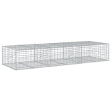 Gabion Basket with Cover 118.1"x39.4"x19.7" Galvanized Iron