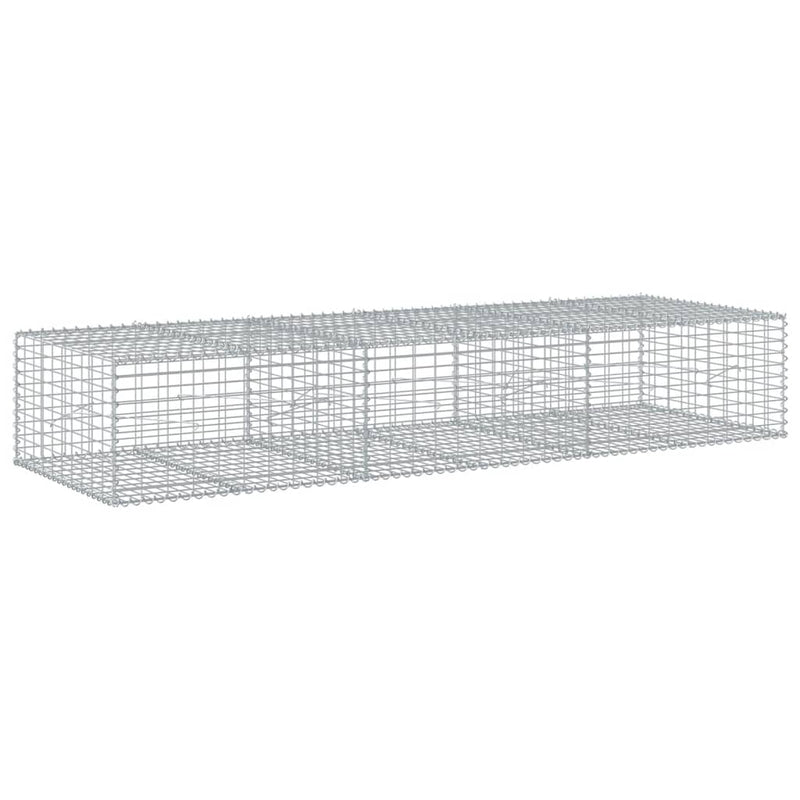 Gabion Basket with Cover 118.1"x39.4"x19.7" Galvanized Iron