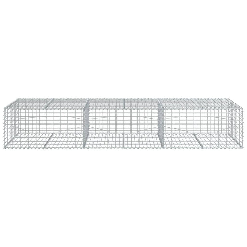 Gabion Basket with Cover 118.1"x39.4"x19.7" Galvanized Iron