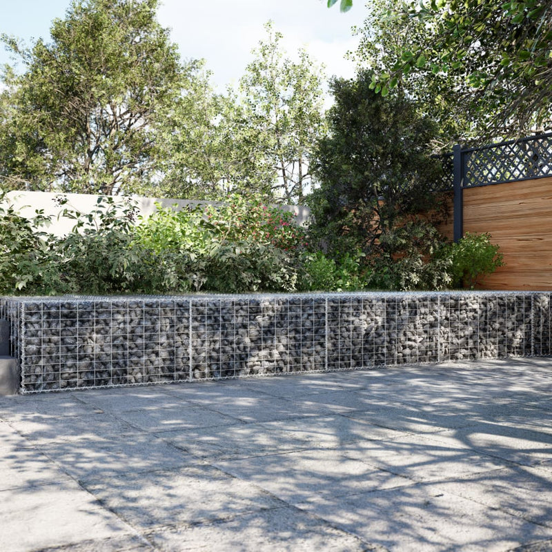 Gabion Basket with Cover 433.1"x39.4"x19.7" Galvanized Iron