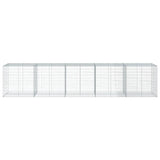 Gabion Basket with Cover 196.9"x39.4"x39.4" Galvanized Iron