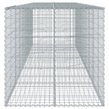 Gabion Basket with Cover 196.9"x39.4"x39.4" Galvanized Iron