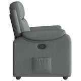 Recliner Chair Dark Gray Fabric