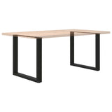 Coffee Table Legs U-Shaped 2 pcs Black 31.5"x(28.3"-28.7") Steel