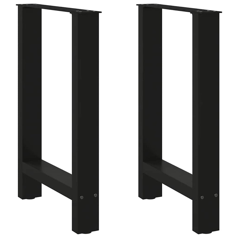 Coffee Table Legs Black 2 pcs 23.6"x(28.3"-28.7") Steel