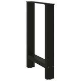 Coffee Table Legs Black 2 pcs 23.6"x(28.3"-28.7") Steel