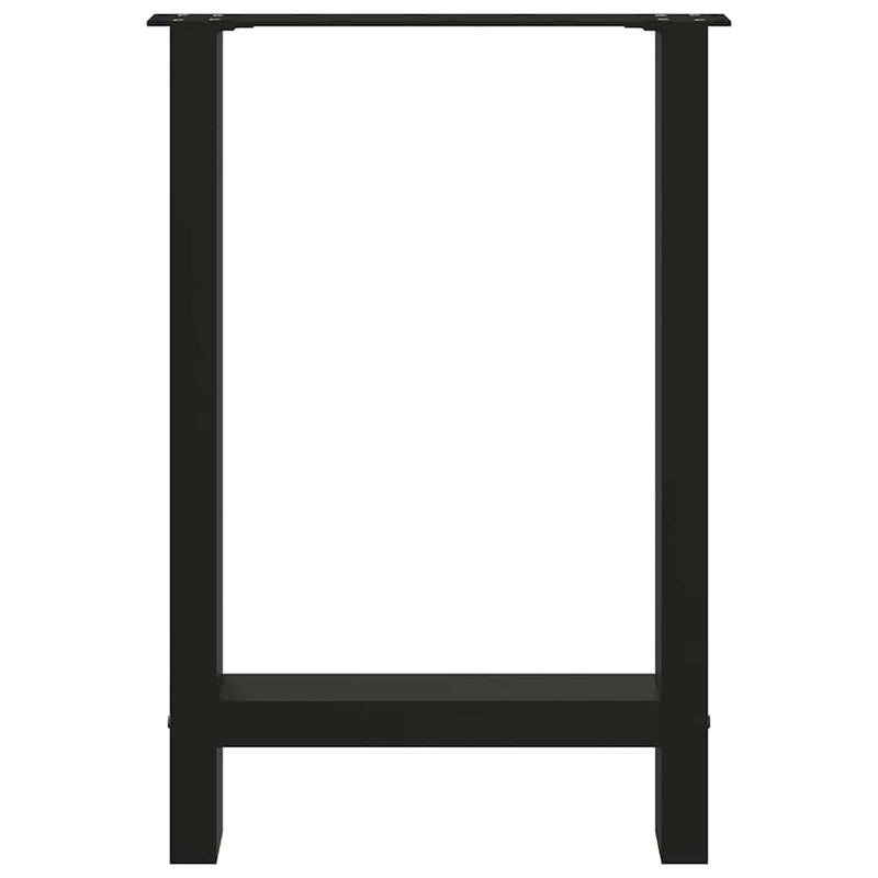 Coffee Table Legs Black 2 pcs 23.6"x(28.3"-28.7") Steel