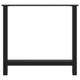 Coffee Table Legs Black 2 pcs 27.6"x(28.3"-28.7") Steel