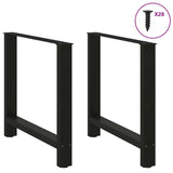 Coffee Table Legs Black 2 pcs 27.6"x(28.3"-28.7") Steel