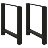 Coffee Table Legs Black 2 pcs 31.5"x(28.3"-28.7") Steel