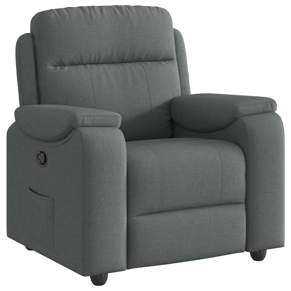 Recliner Chair Dark Gray Fabric