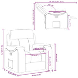 Recliner Chair Dark Gray Fabric