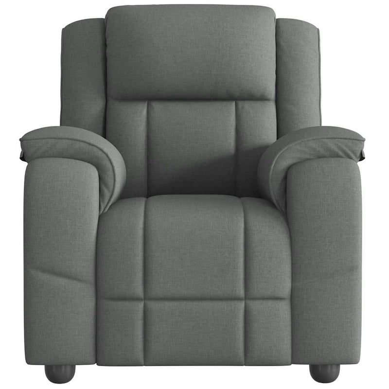 Recliner Chair Dark Gray Fabric