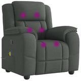 Massage Recliner Chair Dark Gray Fabric