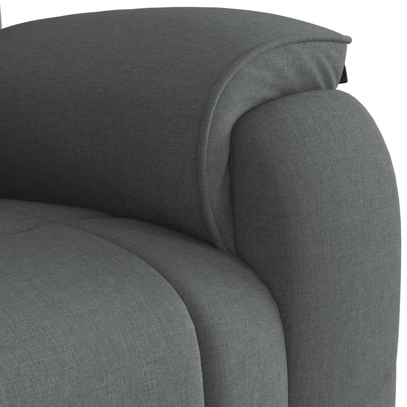 Massage Recliner Chair Dark Gray Fabric