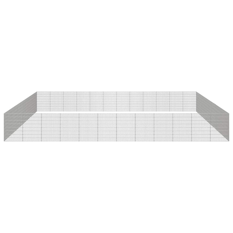 Free Range Animal Enclosure 48-Panel 21.3"x31.5" Galvanized Iron