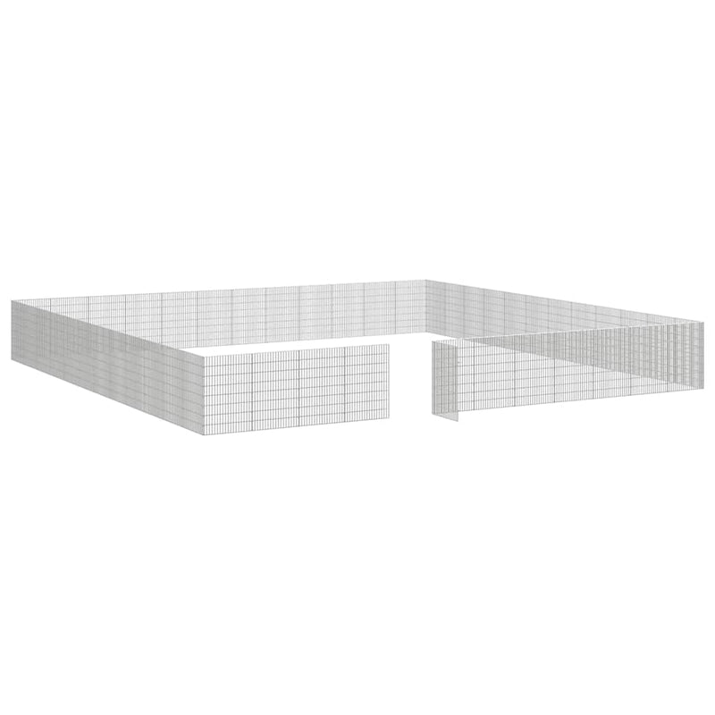 Free Range Animal Enclosure 48-Panel 21.3"x31.5" Galvanized Iron