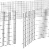 Free Range Animal Enclosure 48-Panel 21.3"x31.5" Galvanized Iron