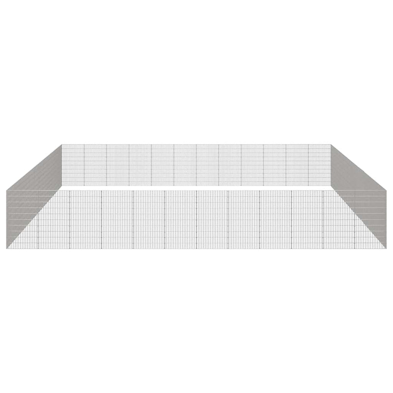 Free Range Animal Enclosure 48-Panel 21.3"x39.4" Galvanized Iron