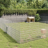 Free Range Animal Enclosure 48-Panel 21.3"x39.4" Galvanized Iron